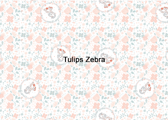 Soft Bamboo Tulips & Zebra Pillowcase with Little Zebra