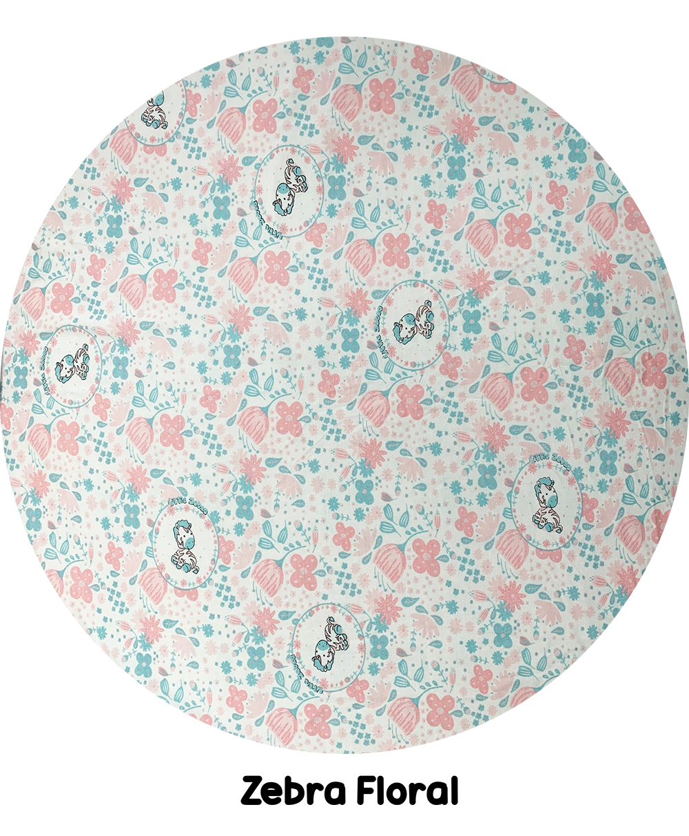 Soft Bamboo Tulips & Zebra Pillowcase with Little Zebra